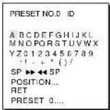 SAMSUNG SCC643AP - PRESET ID - 1