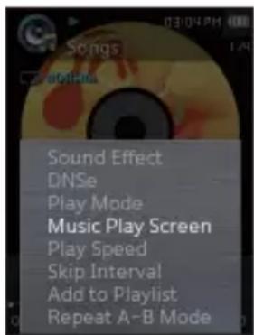 SAMSUNG YPQ2AB - Options de l'écran de lecture musicale - 1