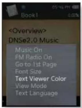 SAMSUNG YPQ2CB - Réglage de la couleur de la visionneuse de texte - 1
