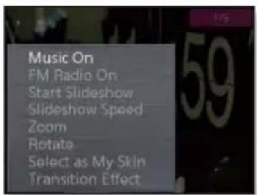 SAMSUNG YPQ2CB - Ecouter de la musique ou la radio FM durant l'affi chage des images - 1