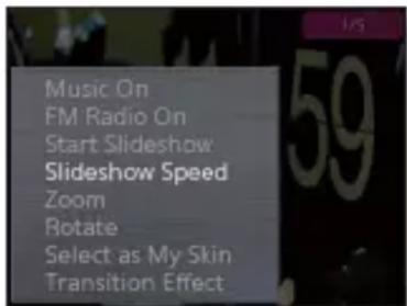 SAMSUNG YPQ2CB - Régler la vitesse du diaporama - 1