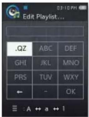 SAMSUNG YPQ2CB - Modifi cation d'un nom de liste de lecture - 1
