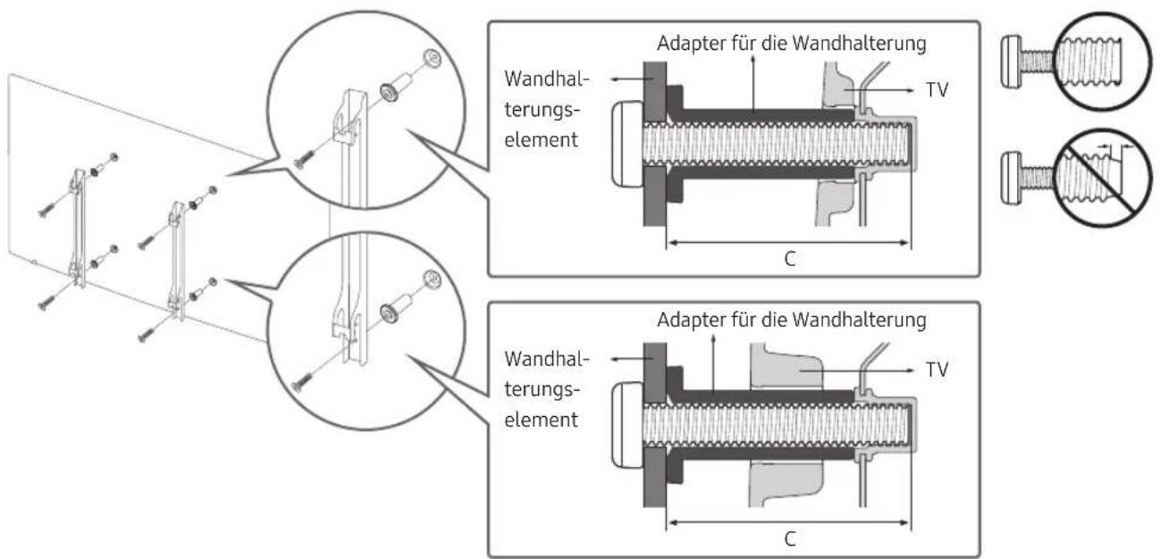 SAMSUNG UE49MU7045T - Montieren des Gerats an der Wand - 2