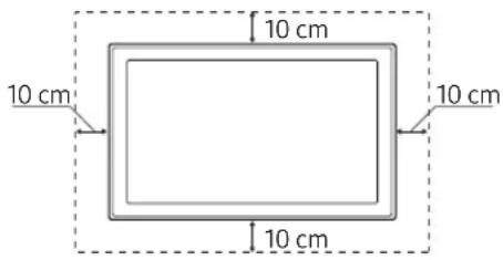 SAMSUNG UE49MU7045T - Sikre egnet ventilasjon rundt TV-en - 2