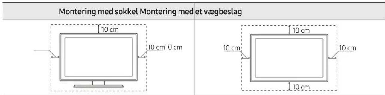 SAMSUNG UE49MU7045T - Sorg for correkt ventilation til dit tv - 1