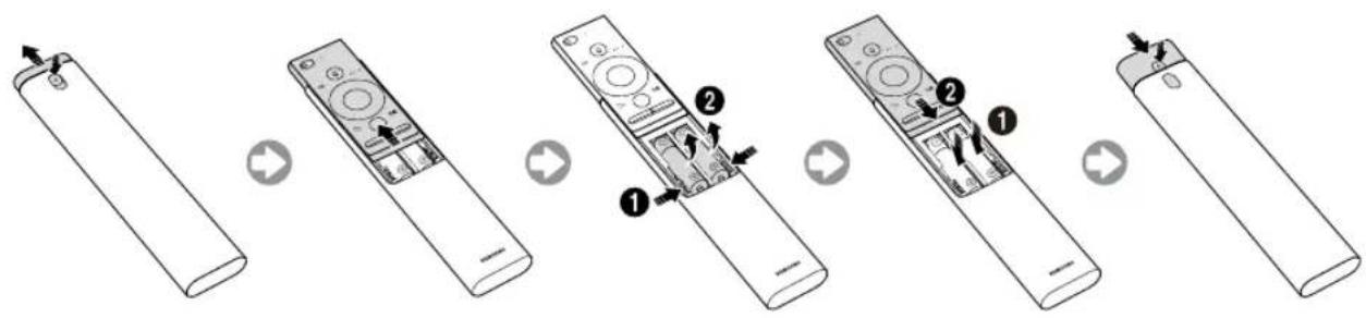 SAMSUNG UE49MU7045T - Installere batterier i din Samsung Smart-fjernbetjening - 1