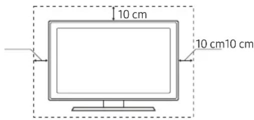 SAMSUNG UE49MU7045T - Sikre egnet ventilasjon rundt TV-en - 1