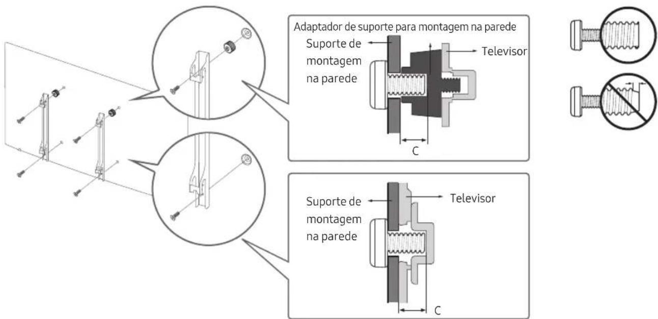 SAMSUNG UE75MU8005T - Montagem do televator numa parede - 2