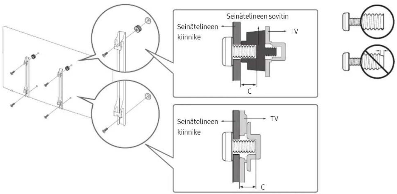 SAMSUNG UE75MU8005T - Television asentaminen seinälle - 2