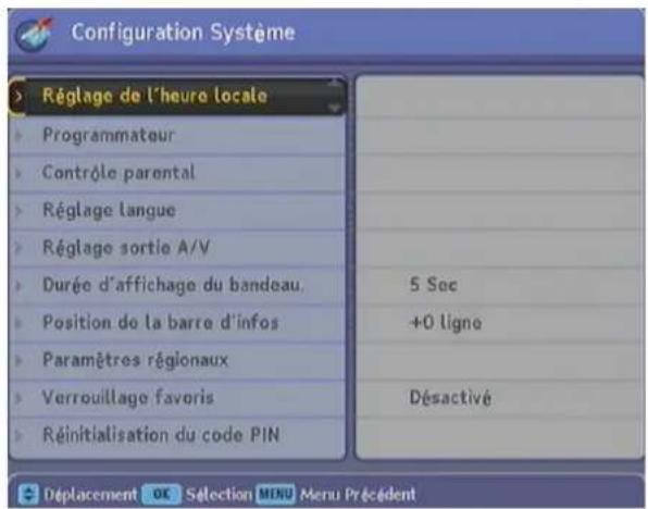 Lenson LD 9010 - Menu « configuration Système » - 1