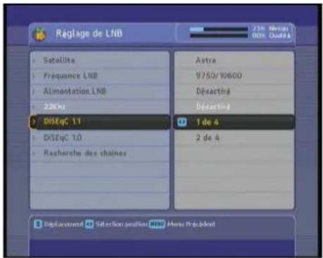 Lenson LD 9010 - Configuration DiSEqC pour la réception de plusieurs satellite - 1