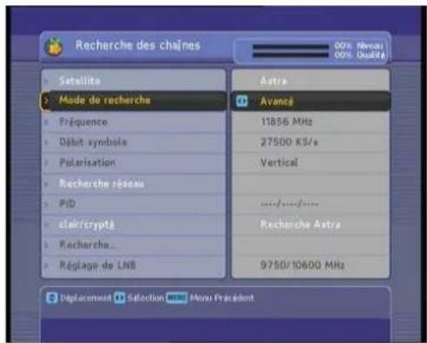 Lenson LD 9010 - Recherche d'une chaîne d'un transpondeur - 1