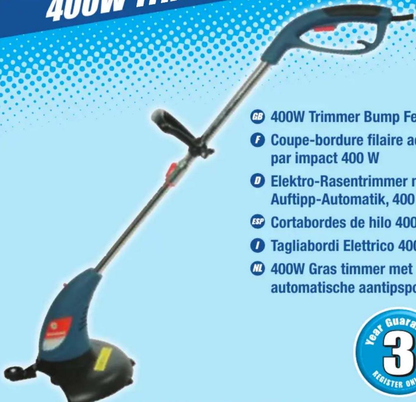 SILVERLINE 400W Trimmer Bump Feed - 400W Trimmer Bump Feed - 1