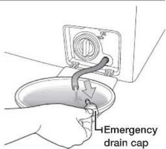 SAMSUNG WF1600NHW - DRAINING THE WASHING MACHINE IN AN EMERGENCY - 4