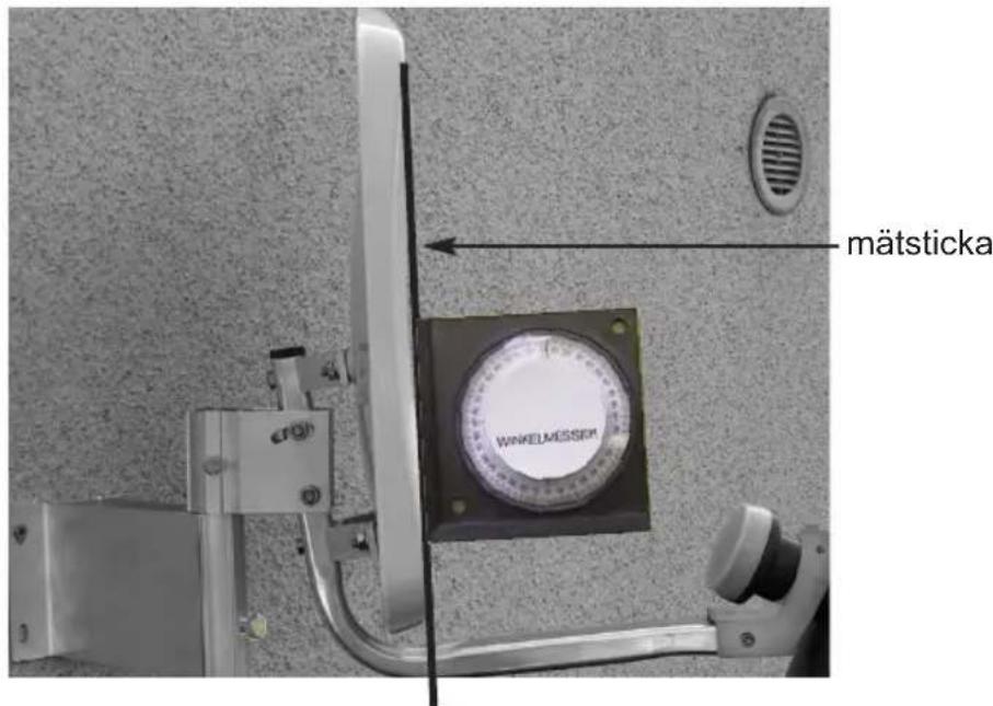 TECHNISAT Satman 45 - Elevationsvinkel - offsetvinkel = Vinkel som skä ställas in - 1