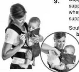 Infantino Fusion - Arrière de la Partie Principale du Porte-bébé: Position Face vers l'intérieur avec Siège Étroit - 20
