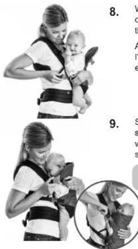 Infantino Fusion - Arrière de la Partie Principale du Porte-bébé: Position Face vers l'intérieur avec Siège Étroit - 8