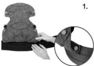 Infantino Fusion - Utilisation du Porte-bébé pour les Bébés Plus Vieux: Position Sac à Dos avec Siège Large - avec Assistance - 1