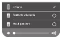 MARANTZ NR1509 - Tapez sur l'icône AirPlay. - 1