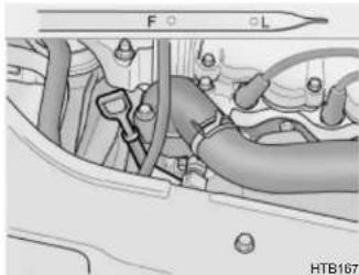 HYUNDAI Getz (2002) - Pour vérifier le niveau d'huile - 1