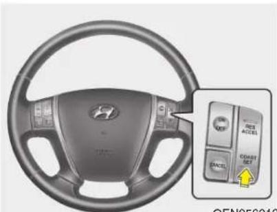 HYUNDAI Veracruz (2011) - Pour fixer la vitesse du régulateur de vitesse: - 1