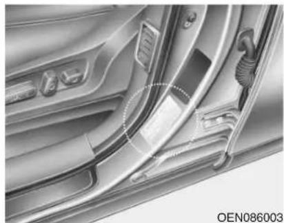 HYUNDAI Veracruz (2011) - Pressions de gonflage recommandées à froid - 1