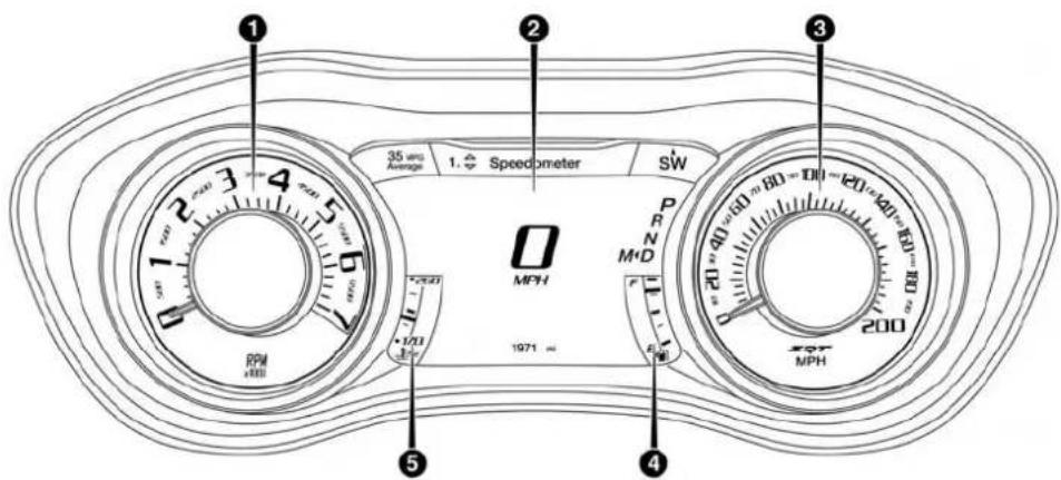 DODGE Challenger SRT (2018) - PRÉSENTATIONDUTABLEAUADEBORD DEVOTREVÉHICULE - 2