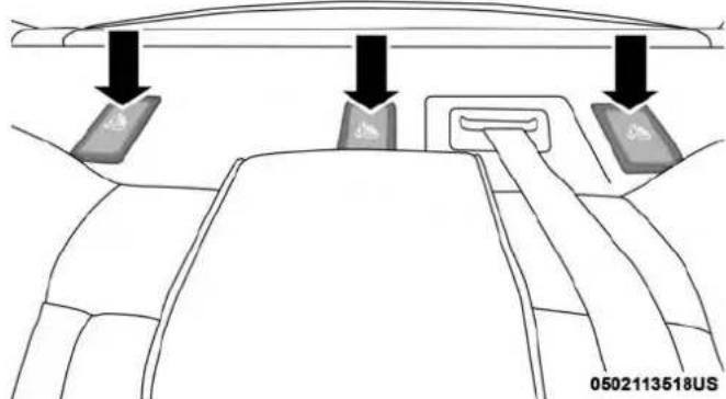 DODGE Challenger SRT (2018) - Localiser les ancrages d'attache supérieurs - 2