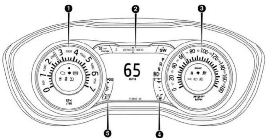 DODGE Challenger SRT (2018) - PRÉSENTATIONDUTABLEAUADEBORD DEVOTREVÉHICULE - 1