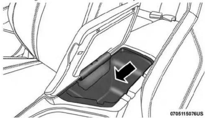 DODGE Challenger SRT (2018) - Rangement de la console - 1