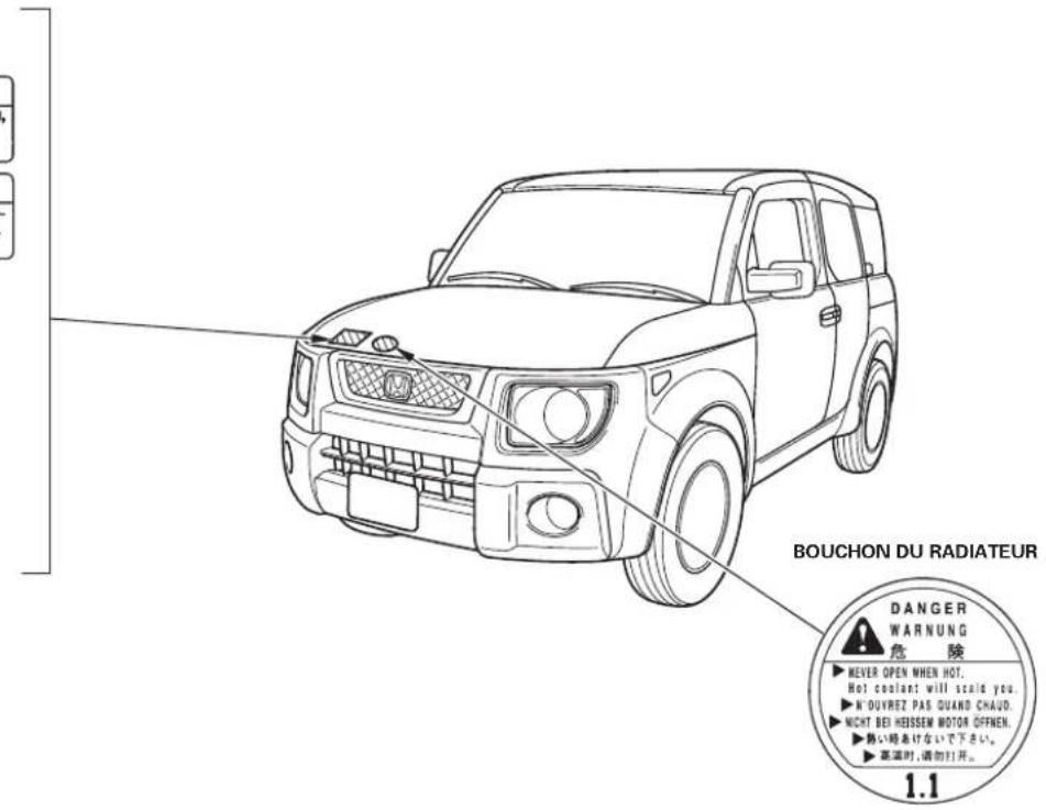 Honda Element (2003) - WARNING - 1
