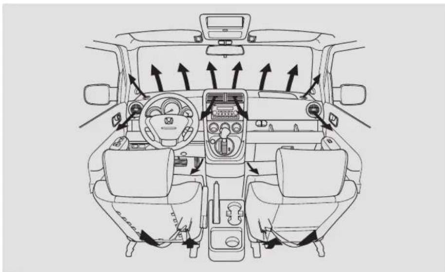 Honda Element (2003) - Bouton de désembueur de lunette arrête - 1