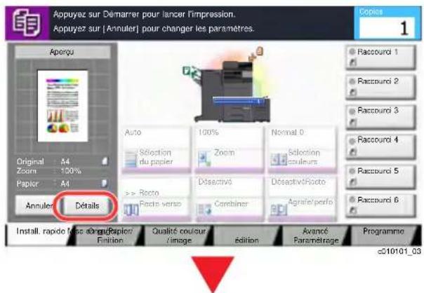 KYOCERA TASKalfa 2552ci - Sélectionner [Détails]. - 1