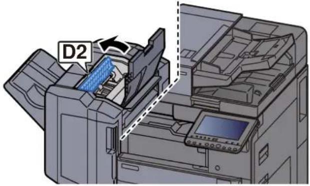 KYOCERA TASKalfa 2552ci - Ouvrir le capot supérieur du module de finition. - 2