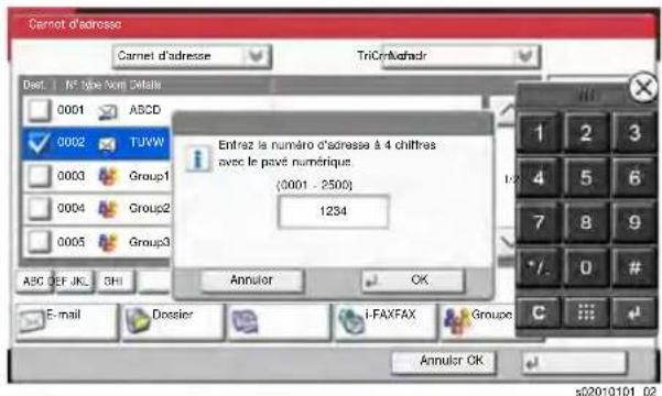 KYOCERA TASKalfa 2552ci - Exemple : Recherche d'un numéro d'adresse - 3