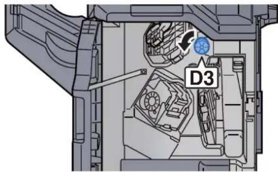 KYOCERA TASKalfa 2552ci - Ouvrir le guide du convoyeur (D2). - 2