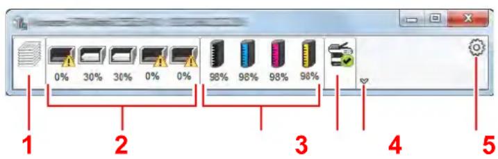 KYOCERA TASKalfa 2552ci - Aperçu rapide de l'état - 1
