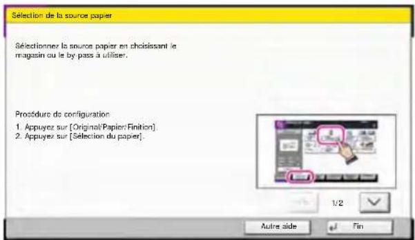 KYOCERA TASKalfa 2552ci - Sélectionner [Aide] sur le panneau. - 3