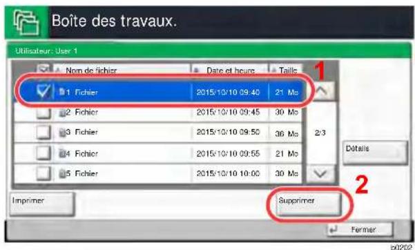 KYOCERA TASKalfa 2552ci - Supprimer le document. - 1