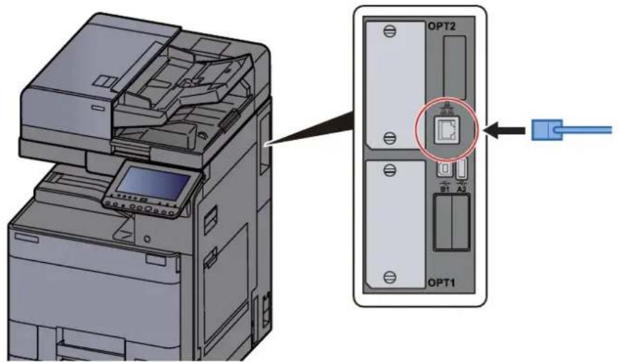 KYOCERA TASKalfa 2552ci - Raccorder le câble à la machine. - 1