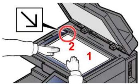 KYOCERA TASKalfa 2552ci - Mise en place des originaux sur la glace d'exposition - 1