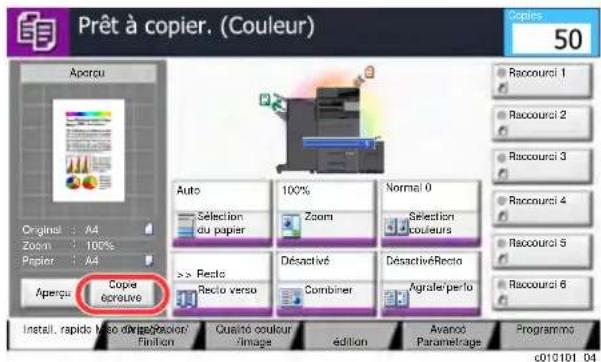 KYOCERA TASKalfa 2552ci - Sélectionner [Copie épreuve]. - 1