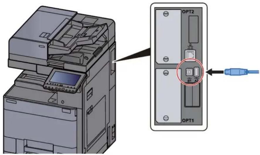 KYOCERA TASKalfa 2552ci - Raccorder le câble à la machine. - 1