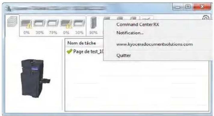 KYOCERA TASKalfa 2552ci - Menu contextuel de Status Monitor - 1