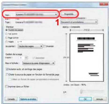 KYOCERA TASKalfa 2552ci - Configurer les paramètres. - 1