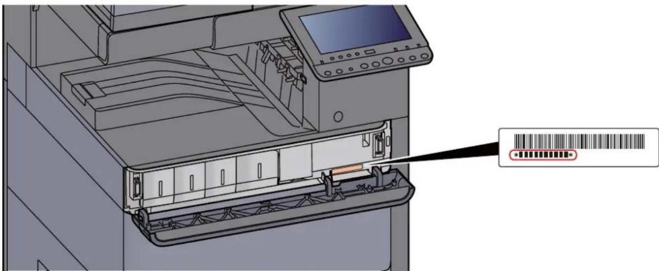 KYOCERA TASKalfa 2552ci - Vérification du numéro de série de l'équipement - 1
