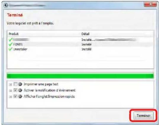 KYOCERA TASKalfa 2552ci - Terminer l'installation. - 1