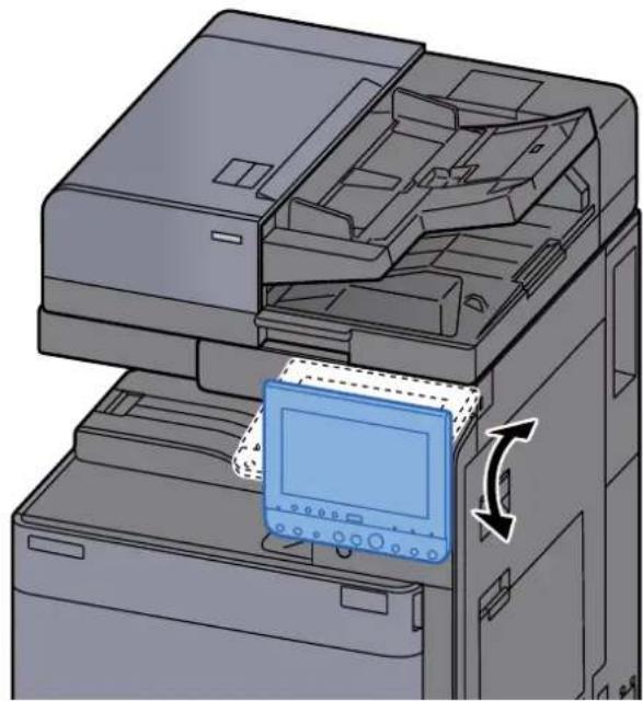 KYOCERA TASKalfa 2552ci - Réglage de l'inclinaison du panneau de commande - 1