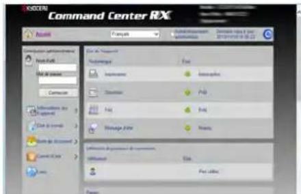 KYOCERA TASKalfa 2552ci - Effectuer des opérations à distance (Command Center RX) - 1