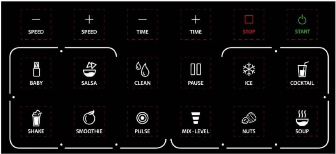 CASO B3000 - Écran de commande tactile et fonctions - 1